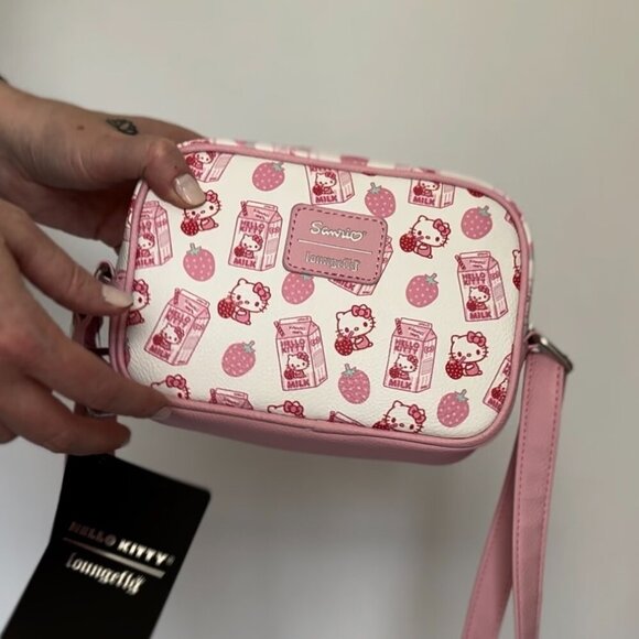 Hello Kitty Strawberry Milk Crossbody by Loungefly NWT - Picture 4 of 12